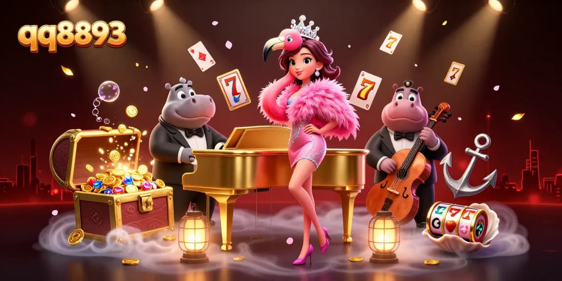 Experience thrilling gameplay with the vibrant qq8893 casino illustration filled with treasures and colorful gems.