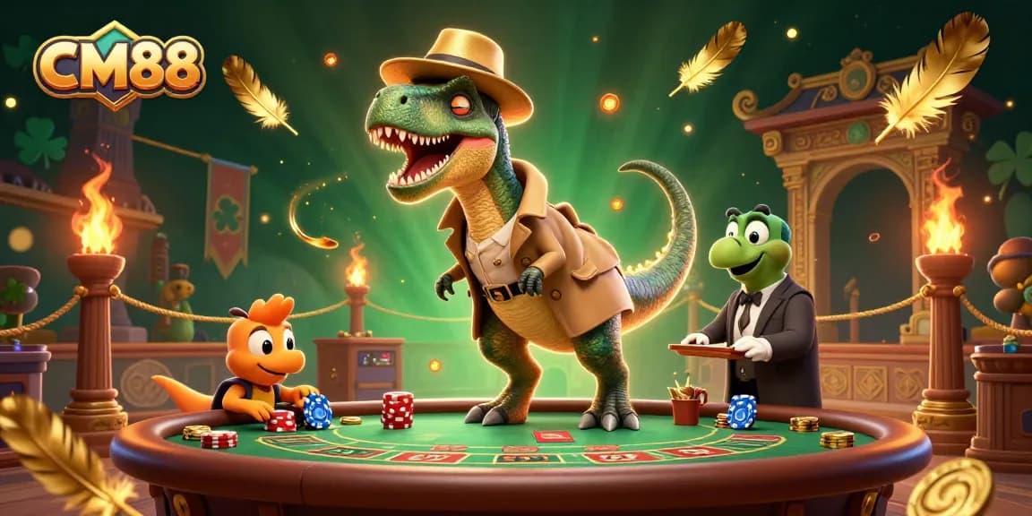 CM88 offers thrilling blackjack action with exciting characters at a dynamic casino scene.