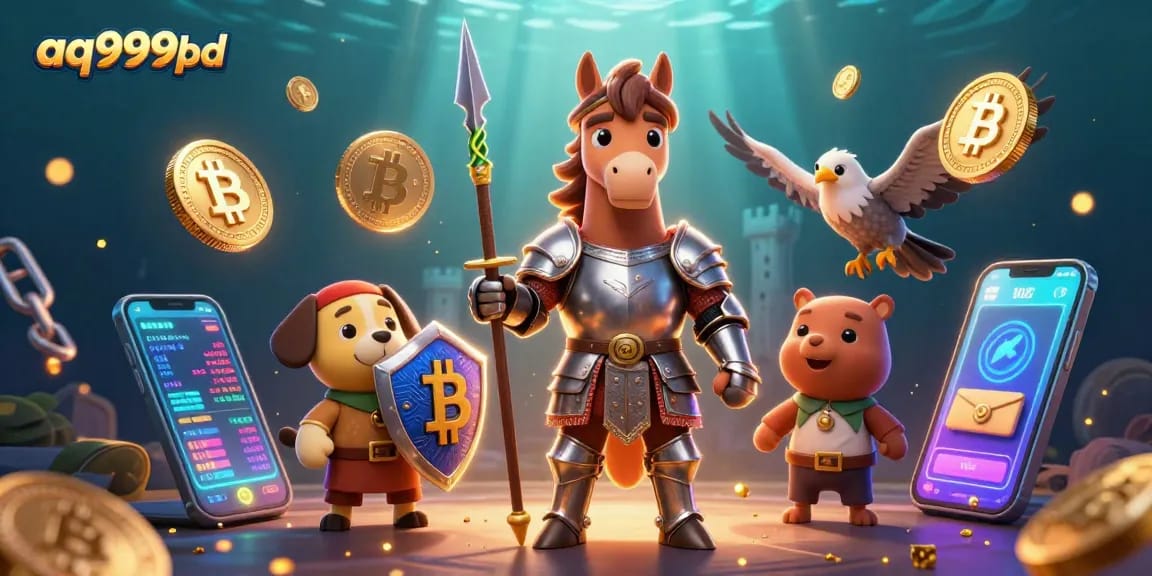 Experience thrilling gaming with aq999bd through engaging digital assets in a fantastical scene.