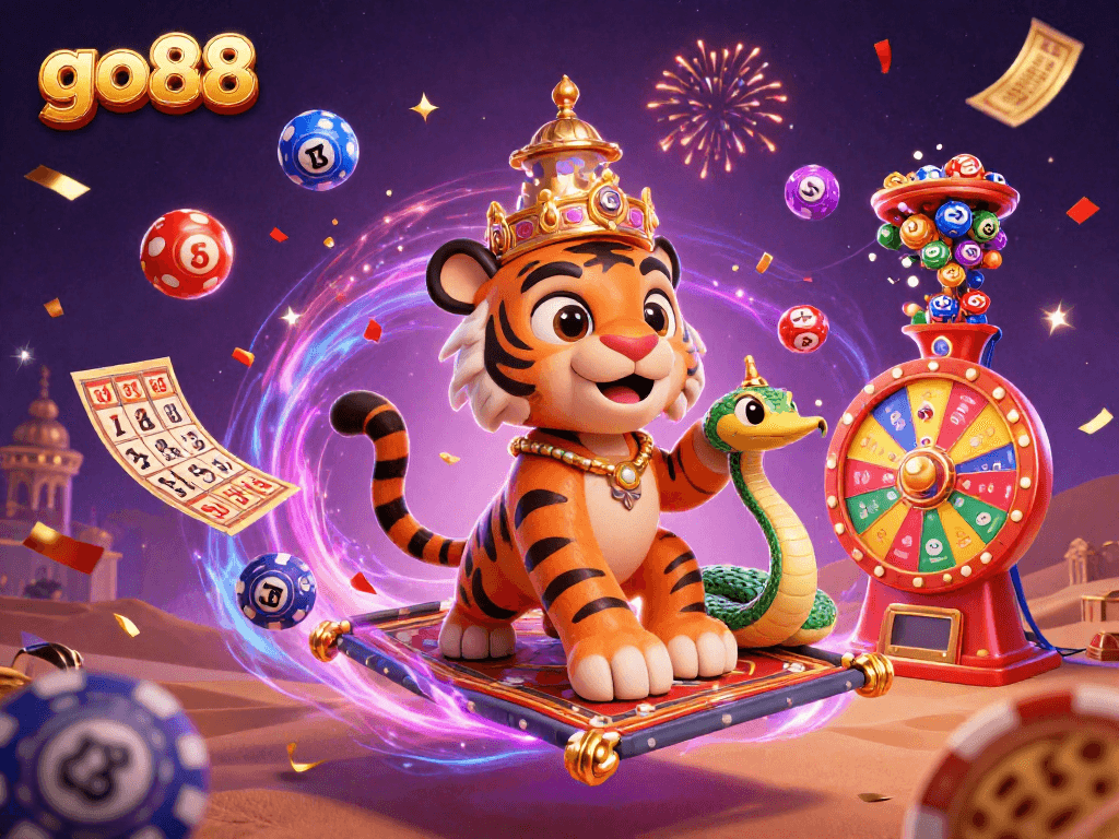 Experience the excitement at go88, where fun meets fortune with vibrant casino-themed characters.