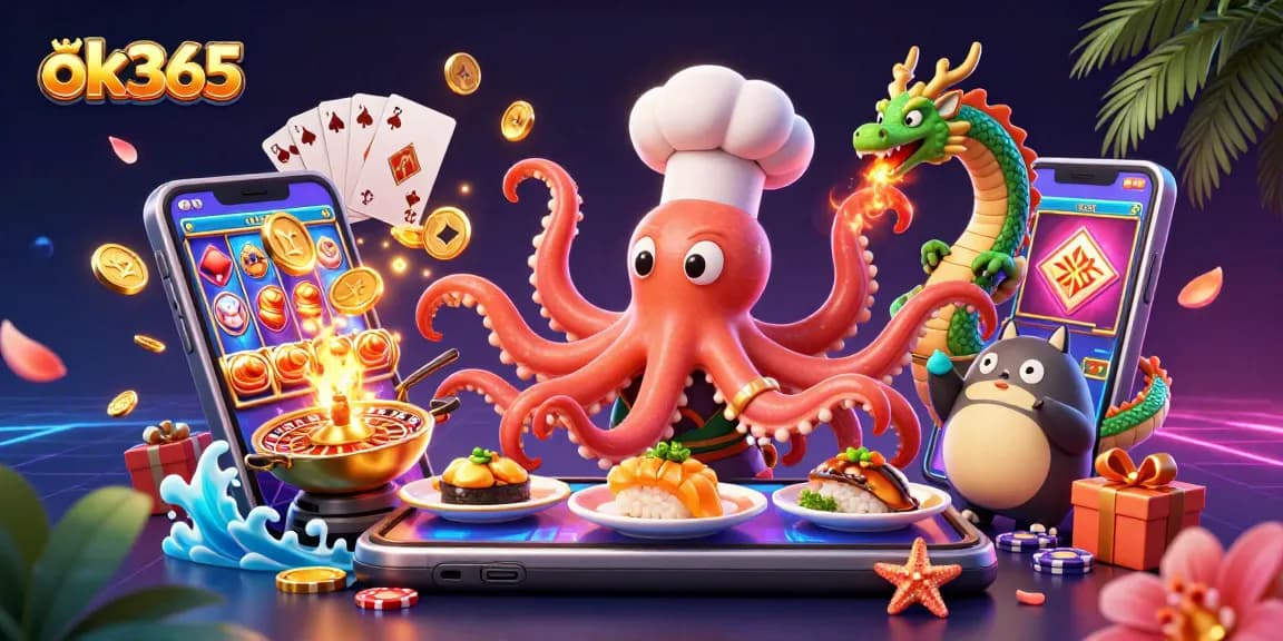 Engaging ok365 casino scene showcasing vibrant characters and dynamic game elements in action.