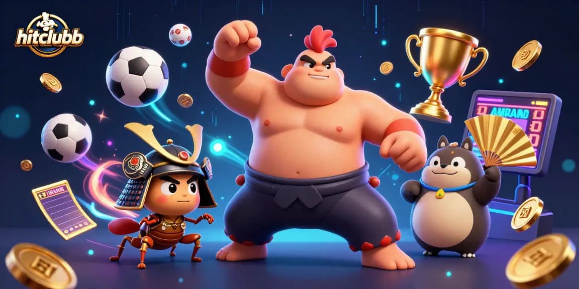 Experience hitclubb gaming excitement with 3D characters and dynamic sports elements.