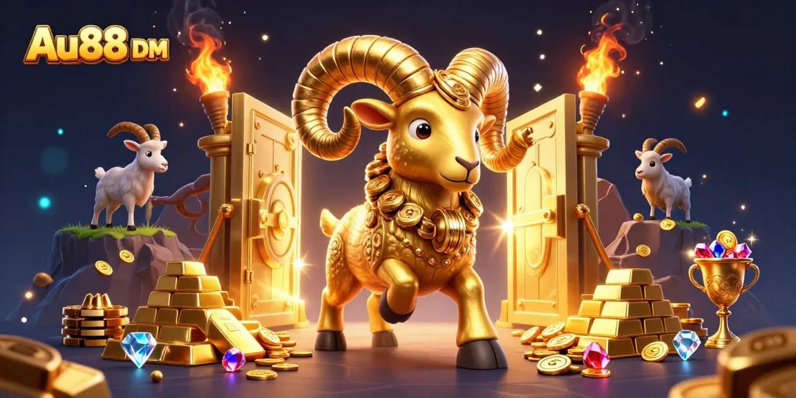 Engage with stunning gameplay at Au88 DM, featuring a golden ram charging through treasure vaults.