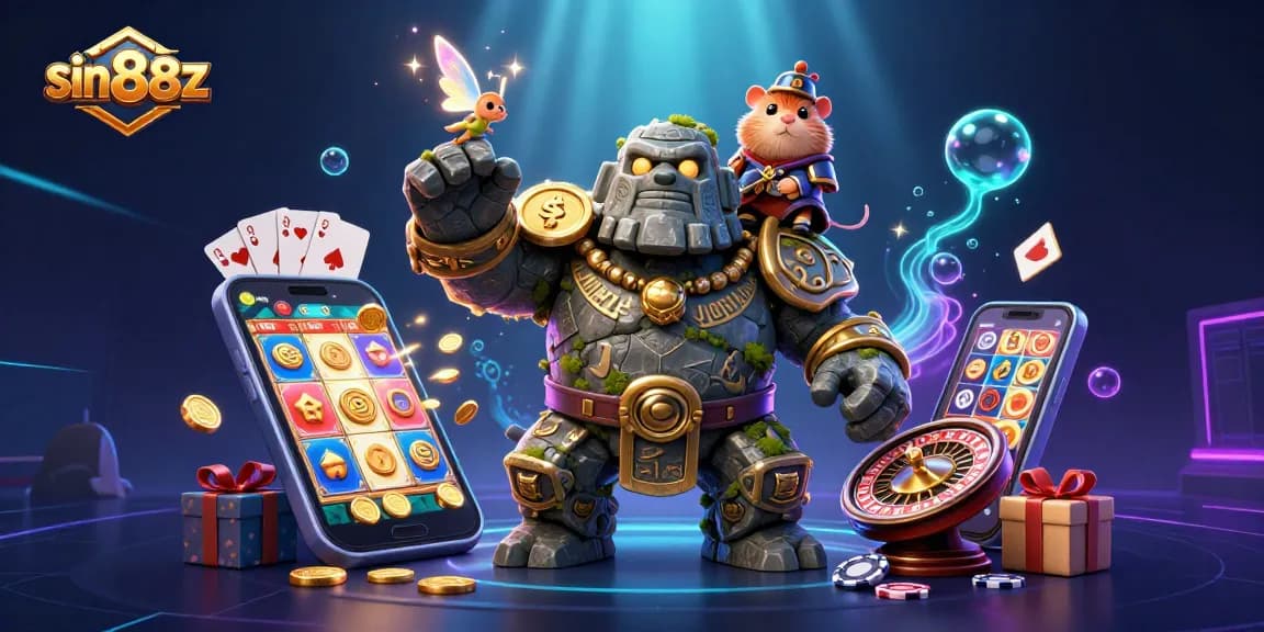 Experience the thrilling magic of sin88z slots with vibrant characters and gaming elements.