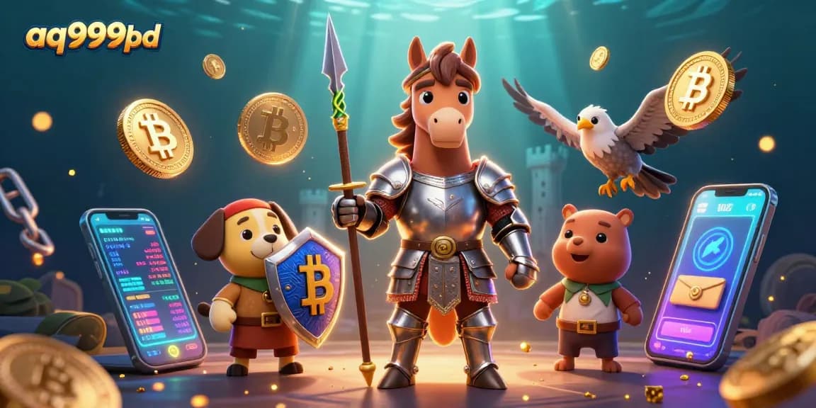 Experience thrilling gaming with aq999bd through engaging digital assets in a fantastical scene.