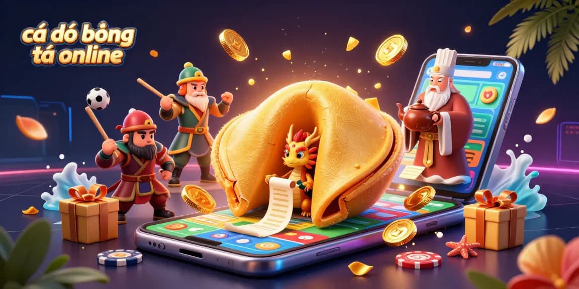 Cá độ bóng đá online highlights thrilling sports betting experience with festive characters and immersive graphics.