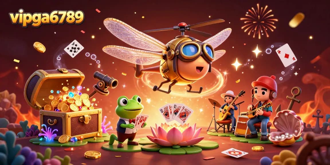 Engage in exciting action at vipga6789 with dragonfly pilot, frog dealer, and jazz musicians.