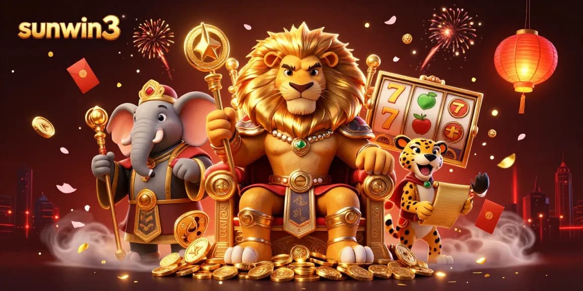 Engage with jackpots and thrilling games at sunwin3, featuring a vibrant casino scene.