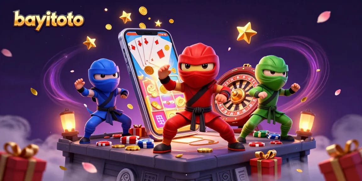 Engage with bayitoto's thrilling online slots experience featuring ninja chameleons and dynamic casino elements.