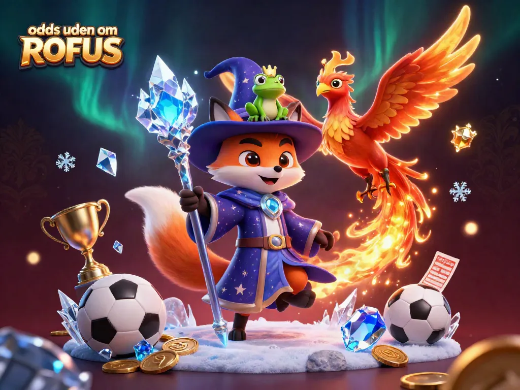 Betting on odds uden om ROFUS with a wizard fox, phoenix, and frogs in an action-packed sports scene