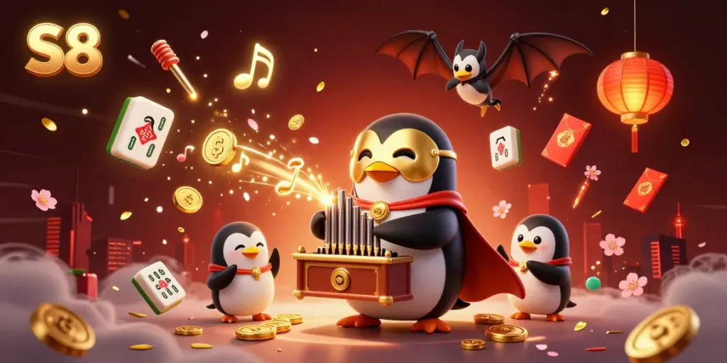Engage with the S8 casino experience featuring iconic characters and vibrant gaming elements.