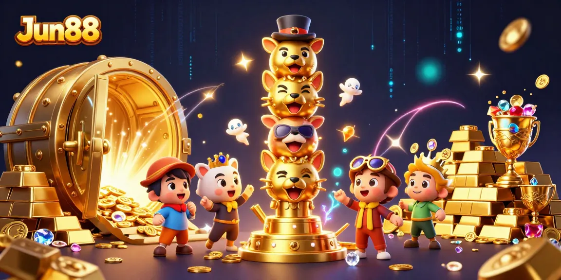 Experience the rich world of Jun88 with dynamic casino elements and magical treasures.