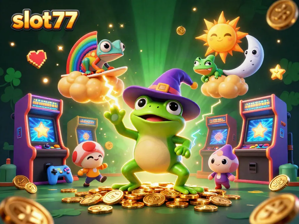 Menghasilkan jackpot menawan dengan slot777 dalam ilustrasi kasino 3D yang penuh warna.