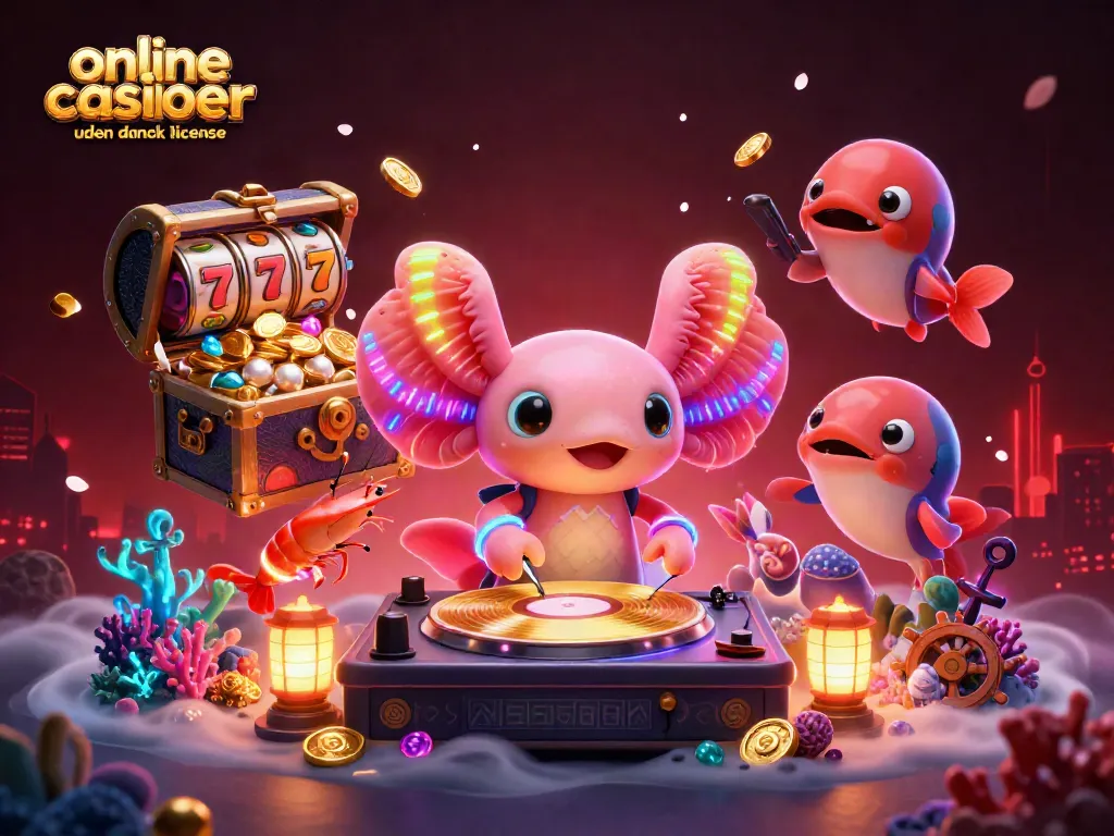 Experience the excitement of online casinoer uden dansk licens with vibrant scenes of neon characters and rich gaming elements.