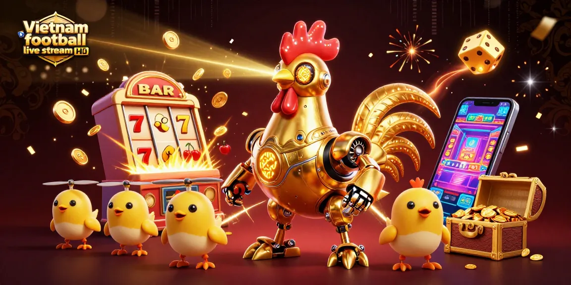 Engage in Vietnam football live stream HD, featuring unique 3D cartoon characters embodying vibrant casino elements.
