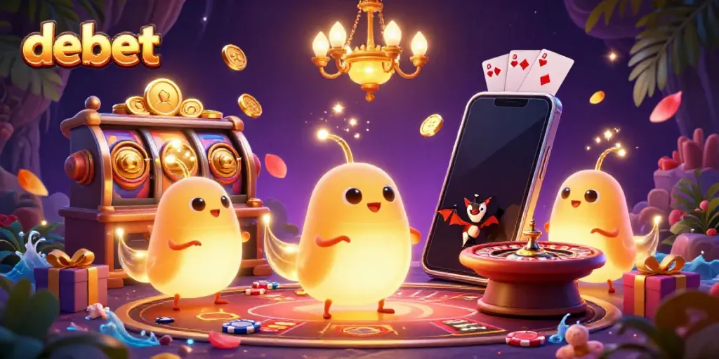 Experience vibrant gaming with glowworms at a debet casino, showcasing colorful slot action.