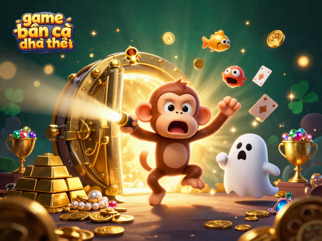 Experience the thrill of game bắn cá đổi thưởng amidst a dazzling underwater carnival with mystical creatures.