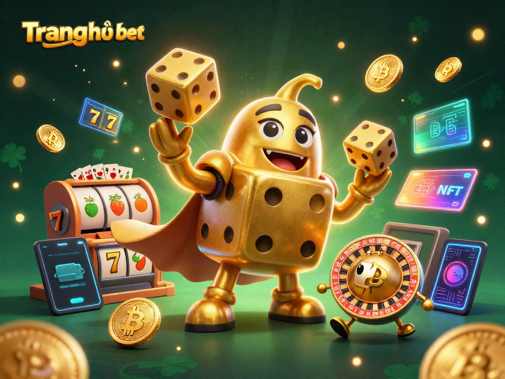 Experience thrilling wins at Trang chủ febet with vibrant casino action imagery including golden dice and slot reels.