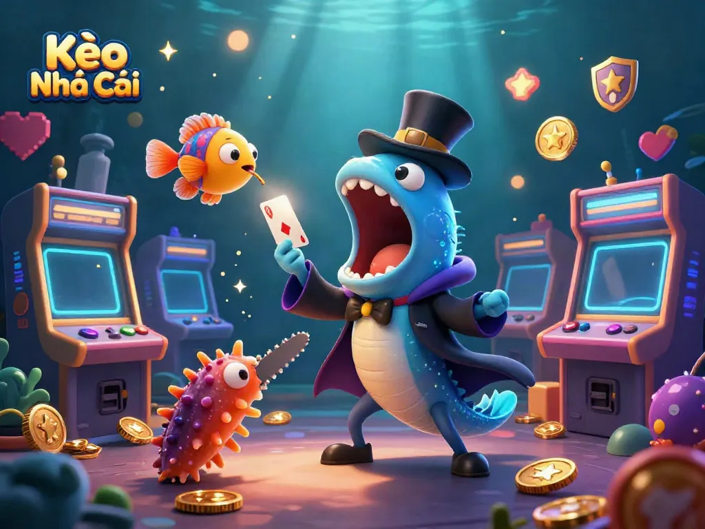 Experience Kèo Nhà Cái magic with vibrant underwater characters and casino elements