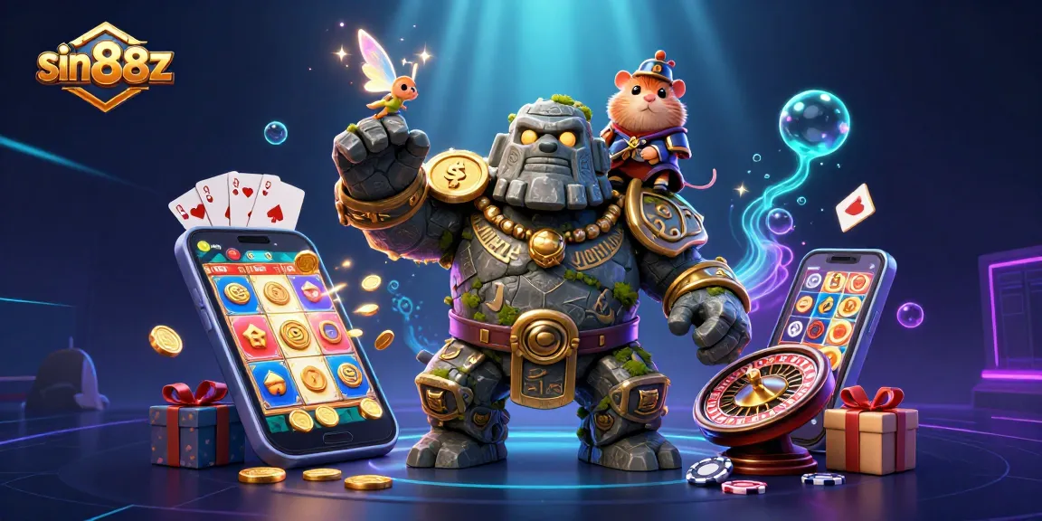 Experience the thrilling magic of sin88z slots with vibrant characters and gaming elements.
