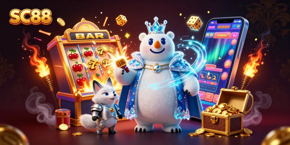 Experience vibrant SC88 gaming with an ice king polar bear and treasures galore!