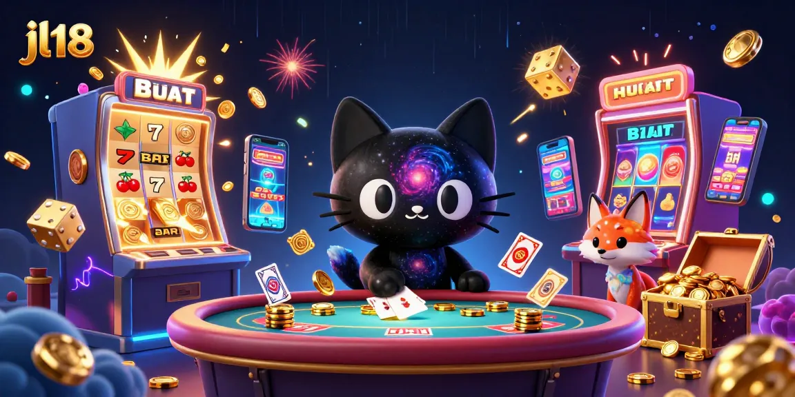 Experience thrilling gaming at jl18 with a vibrant cosmic casino scene featuring interactive characters and dynamic game elements.
