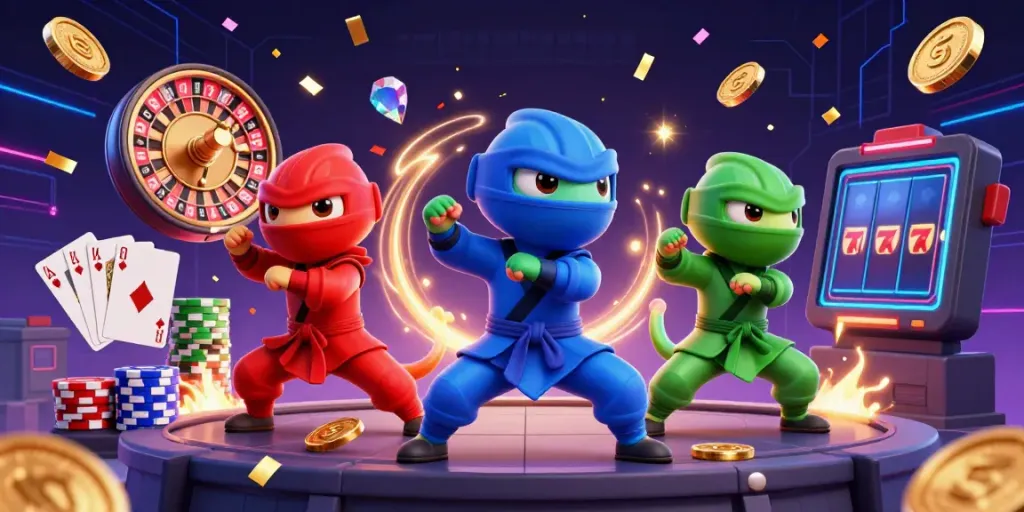 Experience winning strategies with 789club tài xỉu online in a colorful, vibrant casino scene full of excitement.