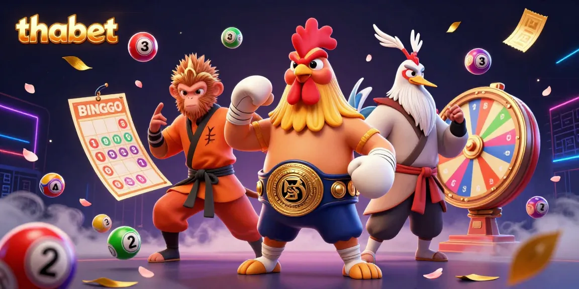 Engage with thabet in a vivid 3D scene featuring vibrant characters and dynamic casino elements.