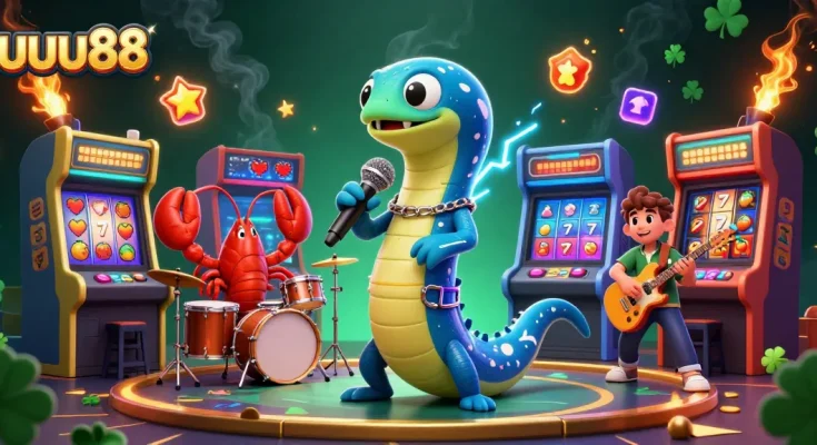 Catch winning moments at uuu88 with a lively underwater casino scene featuring vibrant games and electrifying performances.