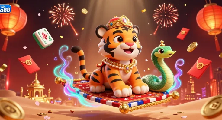 Tải Go88 launches players into an exciting Arabian Nights casino experience with colorful elements.