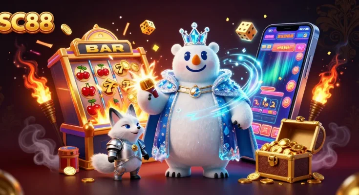 Experience vibrant SC88 gaming with an ice king polar bear and treasures galore!