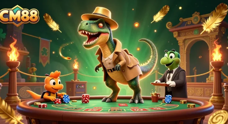 CM88 offers thrilling blackjack action with exciting characters at a dynamic casino scene.